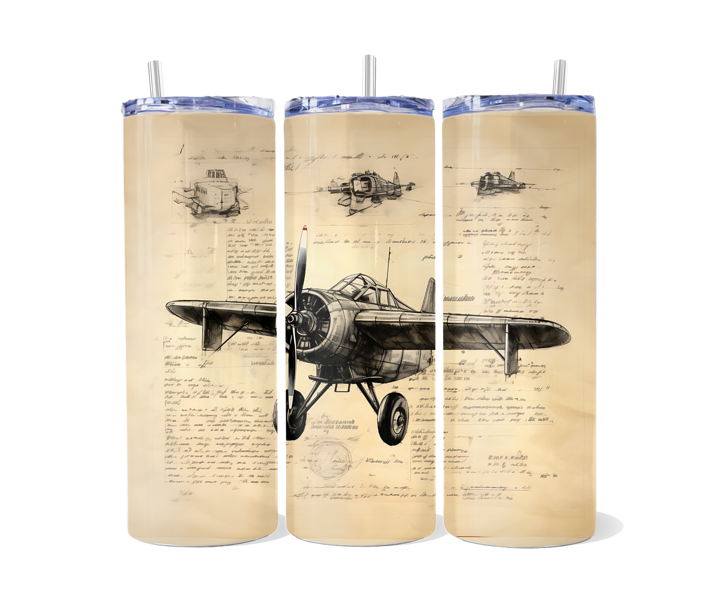 Vintage Plane Tumbler