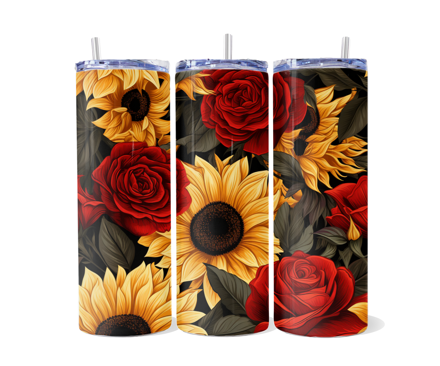 Rose Sunflower Tumbler