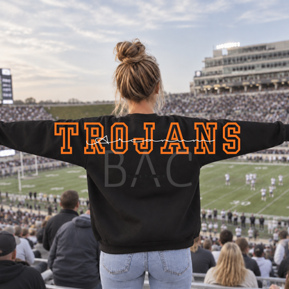 Custom Hollow Text Statement Back