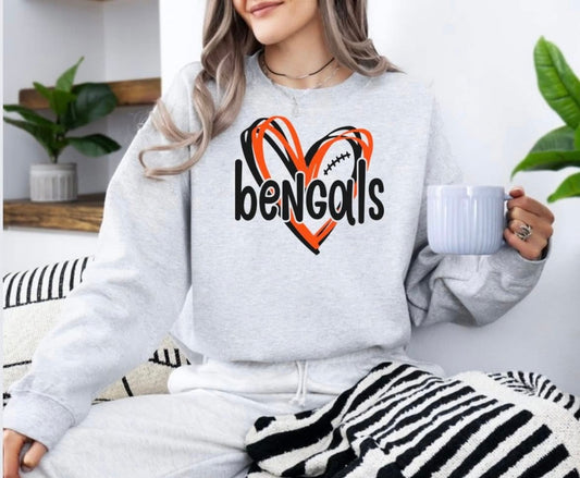 Bengals Heart Crewneck