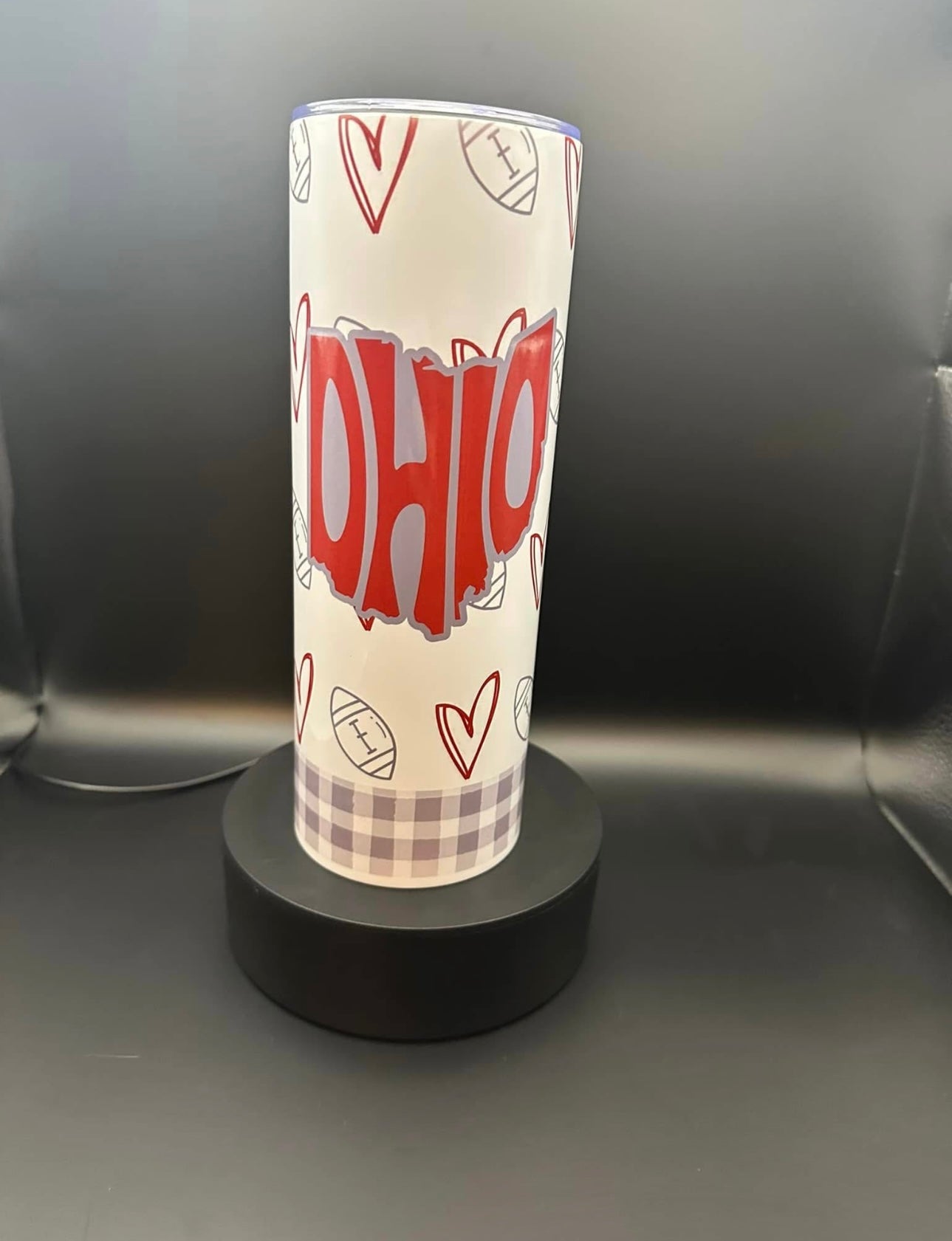 Ohio Heart Football Tumbler