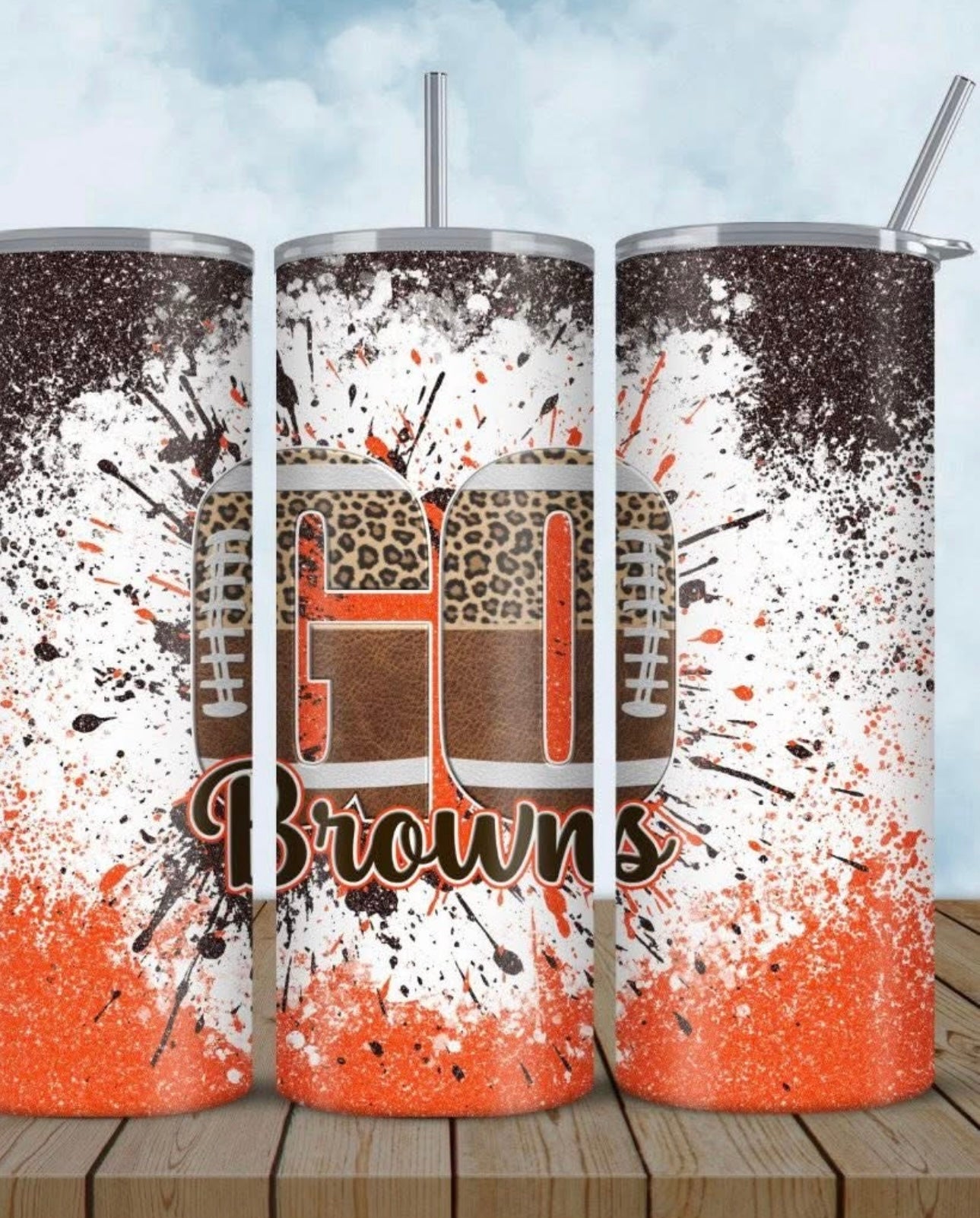 Browns Splatter Tumbler