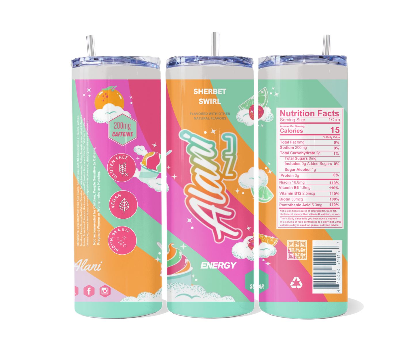 Sherbert Swirl Alani Tumbler