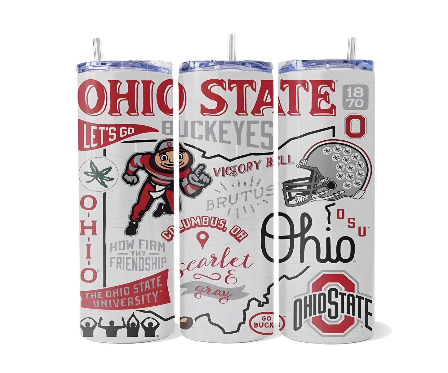 Scarlet and Gray OSU Tumbler
