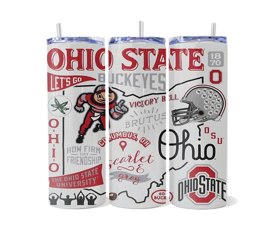 Scarlet and Gray OSU Tumbler