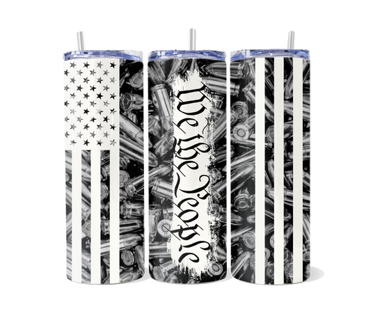 We The People Black & White Tumbler