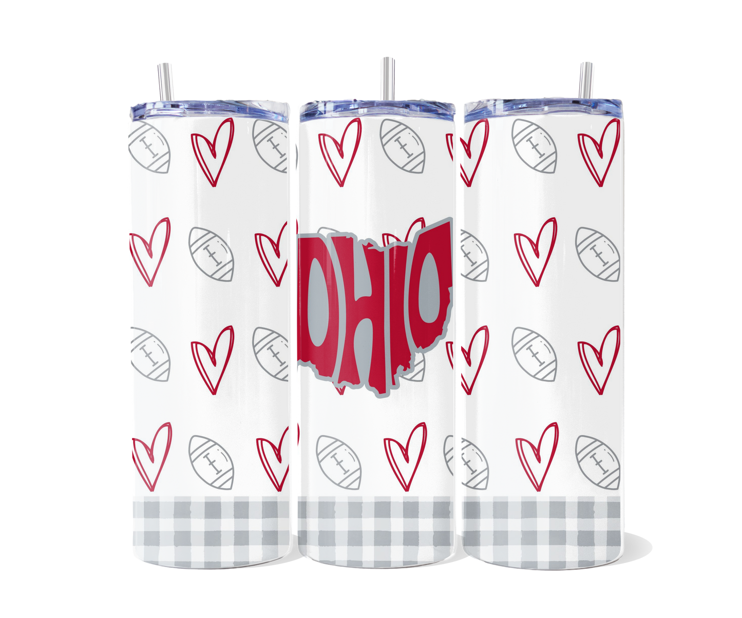 Ohio Heart Football Tumbler
