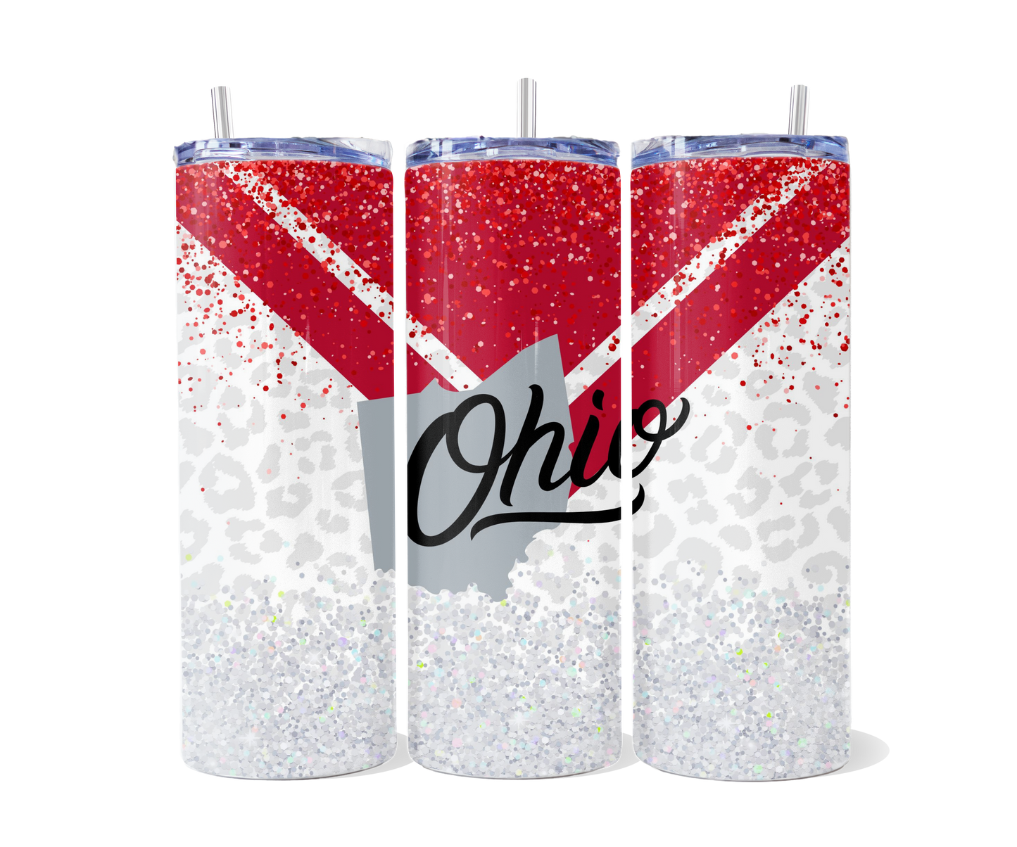 Ohio Glitter Tumbler