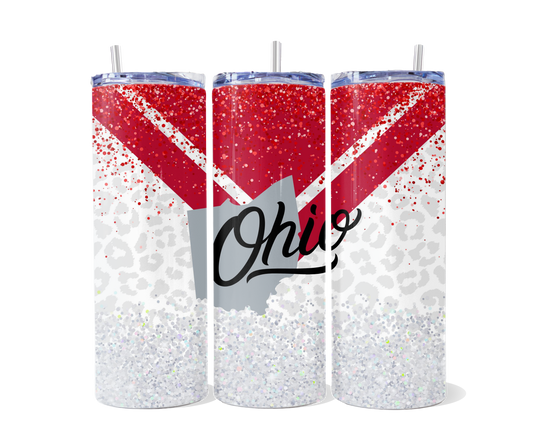 Ohio Glitter Tumbler