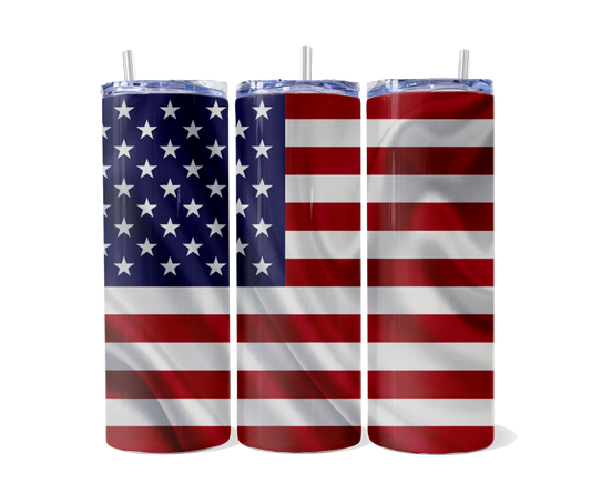 American Flag Tumbler
