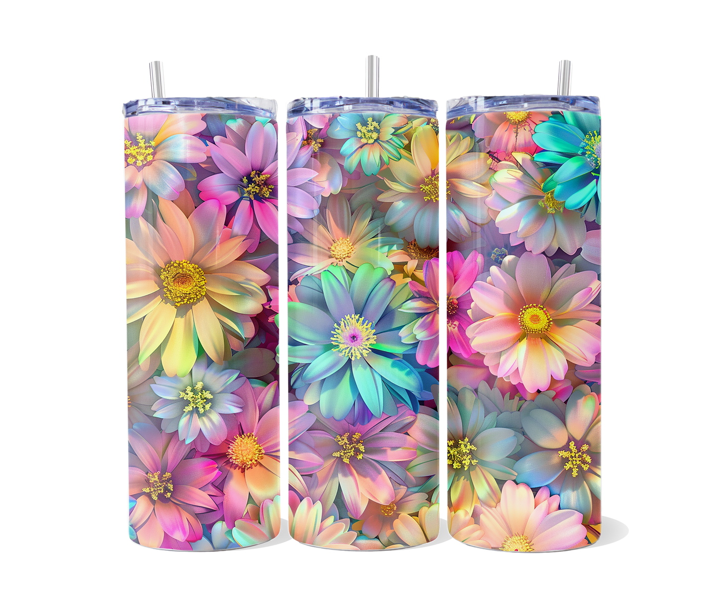 Neon Flower Tumbler