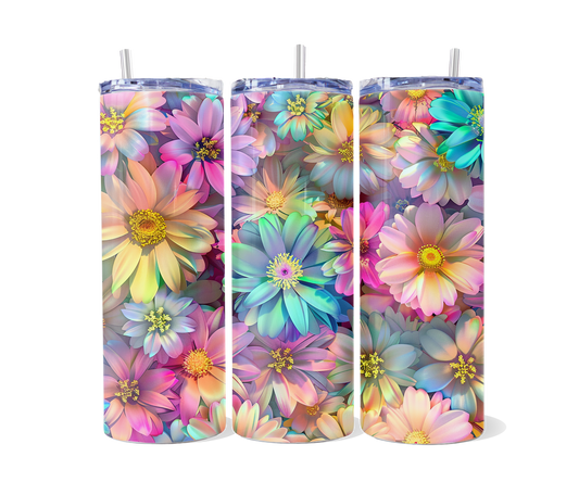Neon Flower Tumbler