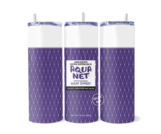 Purple Aqua Net Tumbler