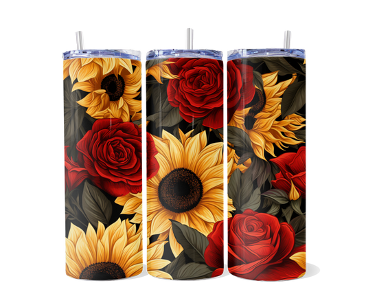 Rose Sunflower Tumbler